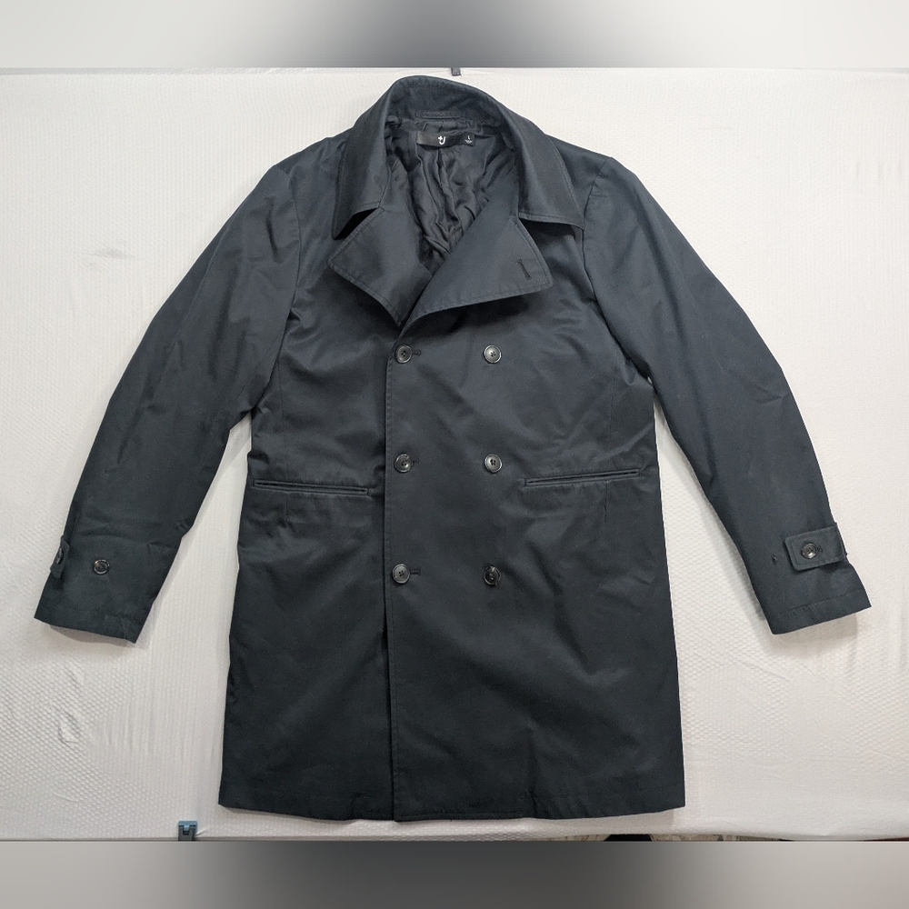Uniqlo Jil Sander Double Breasted Dark Trench Coat Collaboration Size L